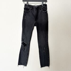 Abercrombie & Fitch Jeans Womens The Skinny High Rise Distressed Black Size 25‎